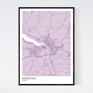 Barnstaple Town Map Print