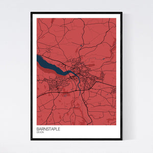 Barnstaple Town Map Print