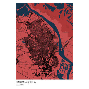 Map of Barranquilla, Colombia