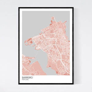 Barreiro City Map Print