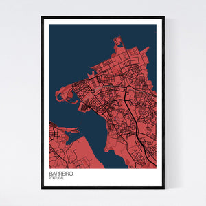 Barreiro City Map Print