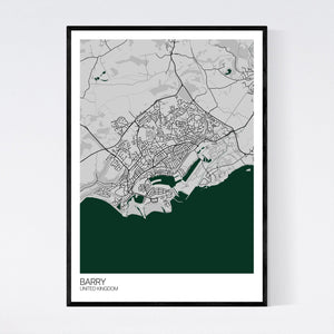 Barry City Map Print