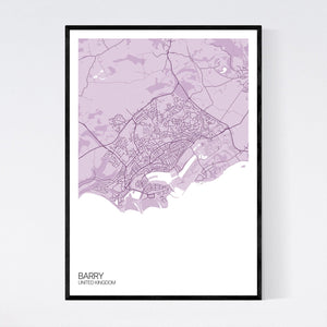 Barry City Map Print
