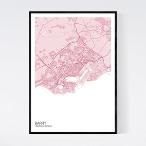 Barry City Map Print
