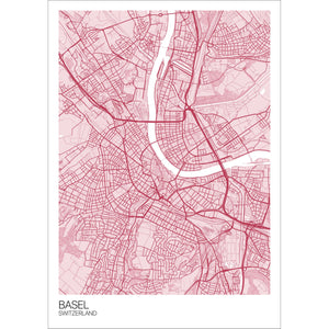 Map of Basel, Switzerland