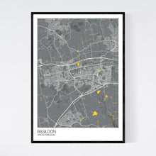 Load image into Gallery viewer, Basildon City Map Print
