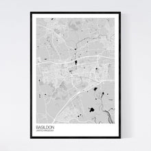 Load image into Gallery viewer, Basildon City Map Print