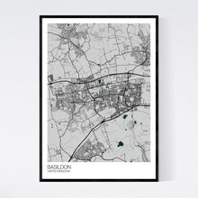 Load image into Gallery viewer, Basildon City Map Print