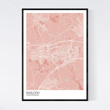 Load image into Gallery viewer, Basildon City Map Print