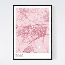 Load image into Gallery viewer, Basildon City Map Print