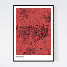 Load image into Gallery viewer, Basildon City Map Print