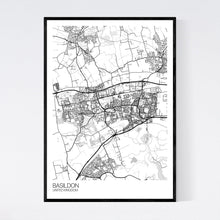 Load image into Gallery viewer, Basildon City Map Print