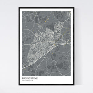 Basingstoke City Map Print