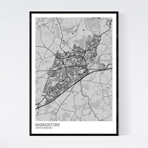Basingstoke City Map Print