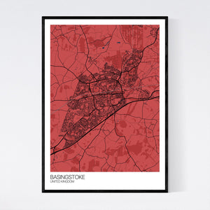 Basingstoke City Map Print