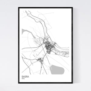 Basra City Map Print