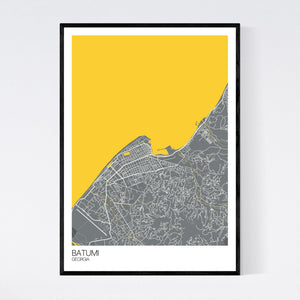 Batumi City Map Print