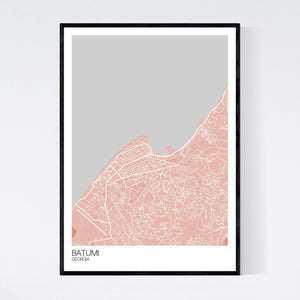 Map of Batumi, Georgia
