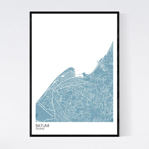 Batumi City Map Print