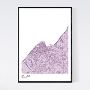 Batumi City Map Print