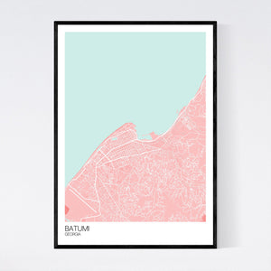 Batumi City Map Print