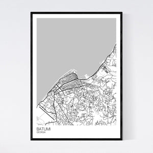 Batumi City Map Print