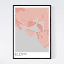 Load image into Gallery viewer, Bay of Kotor City Map Print