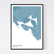 Load image into Gallery viewer, Bay of Kotor City Map Print