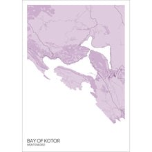 Load image into Gallery viewer, Map of Bay of Kotor, Montenegro