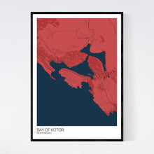 Load image into Gallery viewer, Bay of Kotor City Map Print