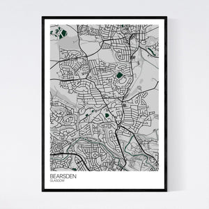 Bearsden Neighbourhood Map Print