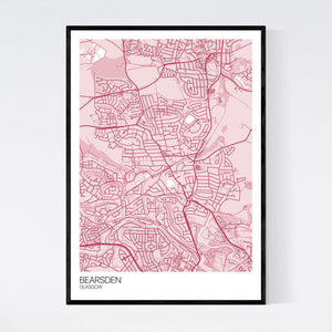 Bearsden Neighbourhood Map Print