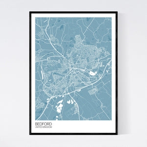 Bedford City Map Print