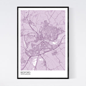 Bedford City Map Print