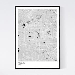 Beijing City Map Print