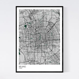 Beijing City Map Print