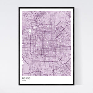 Beijing City Map Print