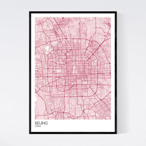 Beijing City Map Print