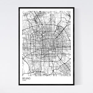 Beijing City Map Print