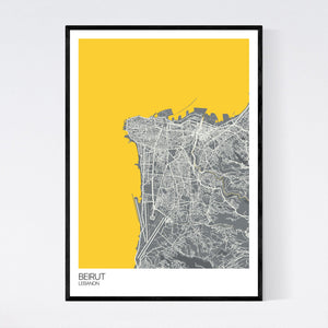 Beirut City Map Print