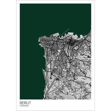 Load image into Gallery viewer, Map of Beirut, Lebanon