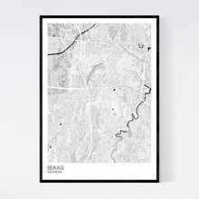 Load image into Gallery viewer, Bekasi City Map Print