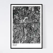 Load image into Gallery viewer, Bekasi City Map Print