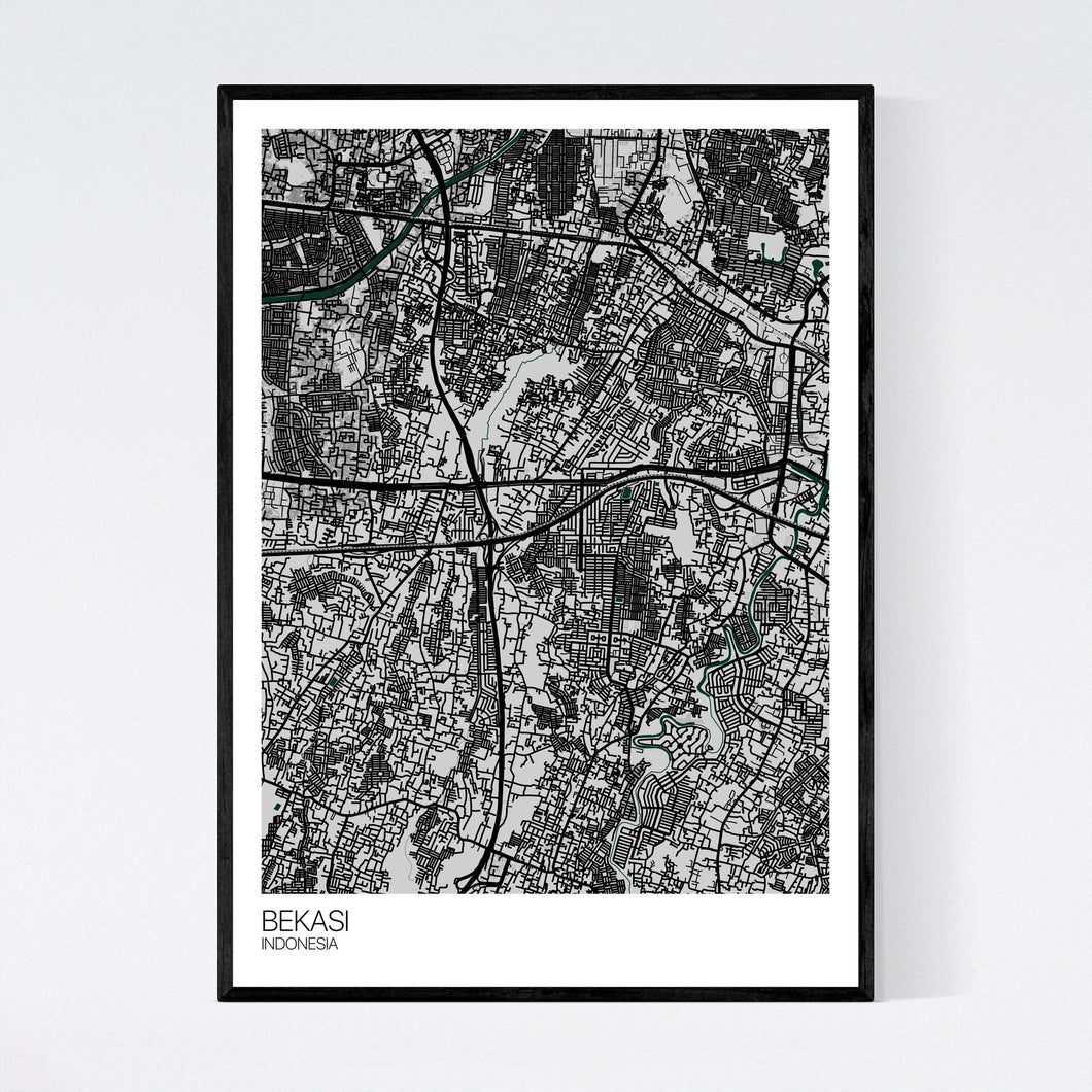 Bekasi City Map Print