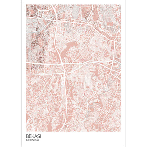Map of Bekasi, Indonesia