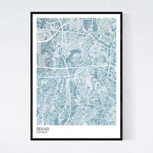 Bekasi City Map Print