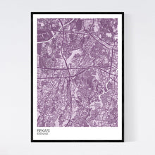 Load image into Gallery viewer, Bekasi City Map Print