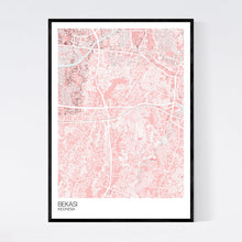 Load image into Gallery viewer, Bekasi City Map Print