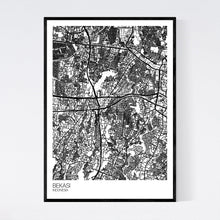 Load image into Gallery viewer, Bekasi City Map Print
