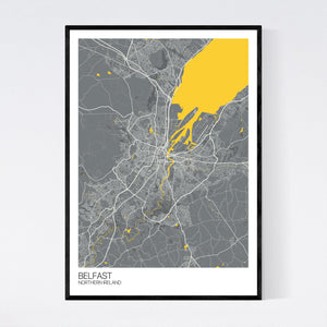 Belfast City Map Print